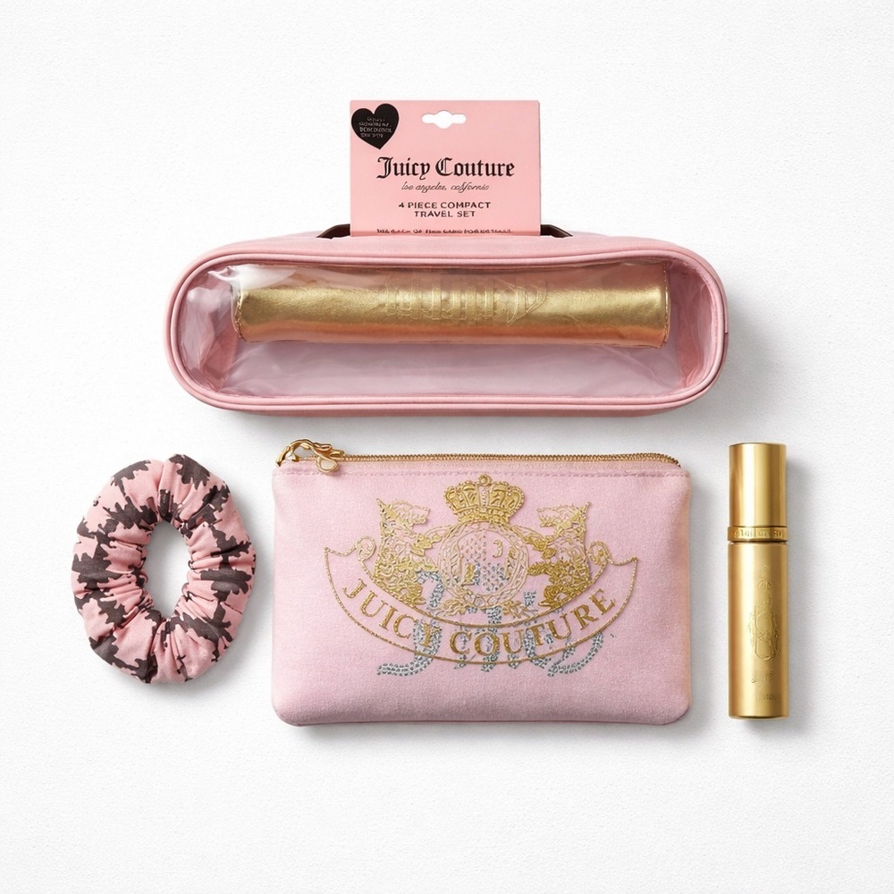 Juicy Couture Pink and Gold Accessory Set